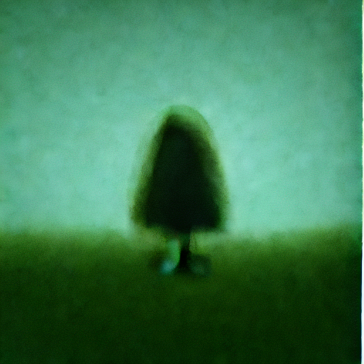A blurry, semi-abstract, image of a tree