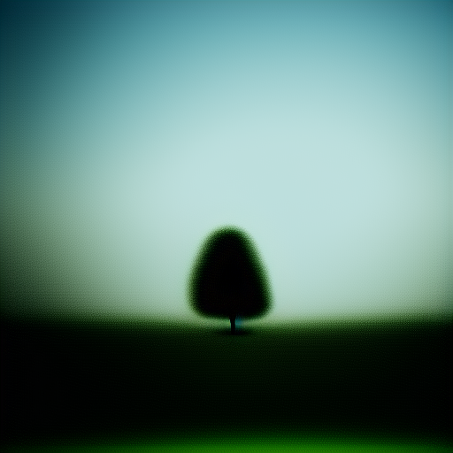 A blurry, semi-abstract, image of a tree